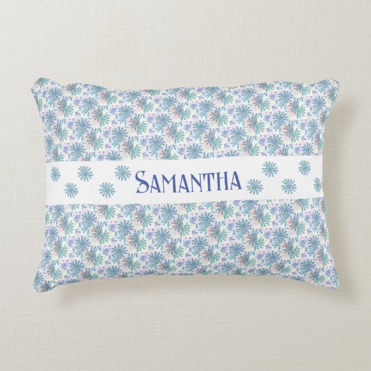 Persoonlijke Meerkleurige Pastel Patchwork Margrie Accent Kussen (Voorkant)