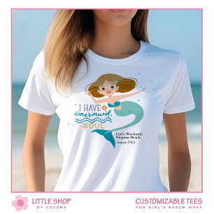 Persoonlijke Meermaid Zielen Week voor Meisjes T-shirt