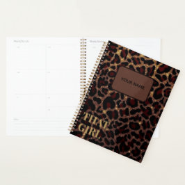 Persoonlijke meisjes luipaardprint planner | Cadea