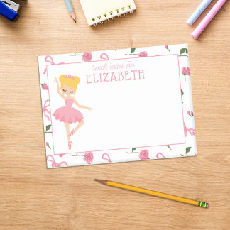 Persoonlijke meisjes watercolor ballerina kinder l post-it® notes