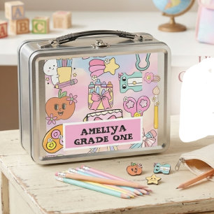 Persoonlijke Meisjesachtige Pastel ABC Iconen Teru