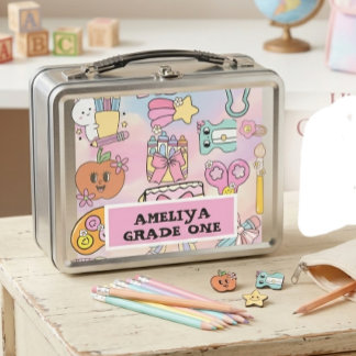 Persoonlijke Meisjesachtige Pastel ABC Iconen Teru