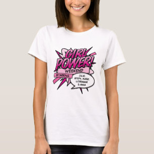 Persoonlijke MEISJESKRACHT Meisjesweekend T-shirt