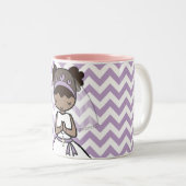 Persoonlijke meisjesnaam Eerste Communistische Dag Tweekleurige Koffiemok (Voorkant rechts)