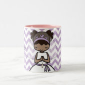 Persoonlijke meisjesnaam Eerste Communistische Dag Tweekleurige Koffiemok (Center)