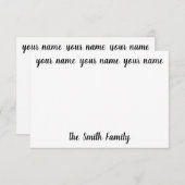 Persoonlijke meldpunten voor gezinnen bedankkaart (Voorkant / Achterkant)