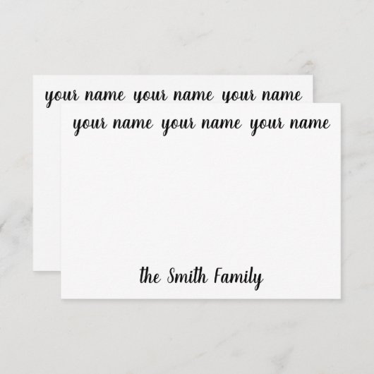 Persoonlijke meldpunten voor gezinnen bedankkaart (Voorkant / Achterkant)