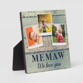 Persoonlijke Memaw Kinder kinderen 3 Foto-collage Fotoplaat (Voorkant)