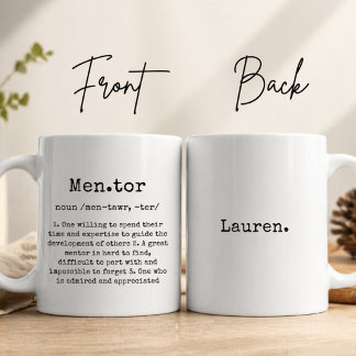 Persoonlijke Mentorbekercadeau, Aangepaste naam le Koffiemok