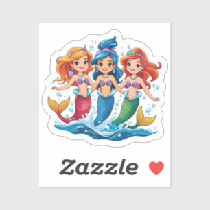 Persoonlijke Mermaid Friends Fun set Sticker