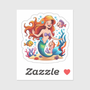 Persoonlijke Mermaid Friends Fun set Sticker
