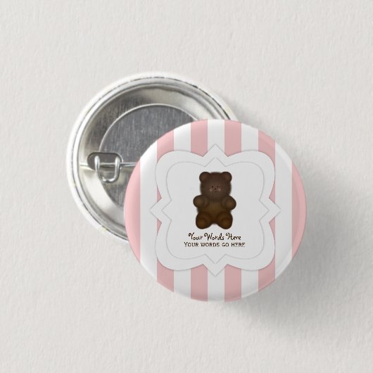 Persoonlijke Message Teddy Bear Button (Voorkant /achterkant)