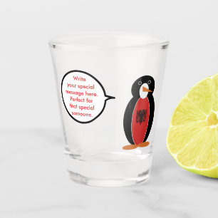 Persoonlijke Mevrouw Pinguïn Albanië Shot Glas