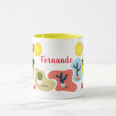 Persoonlijke Mexicaanse Emoji in Sombrero met Cact Mok (Midden)