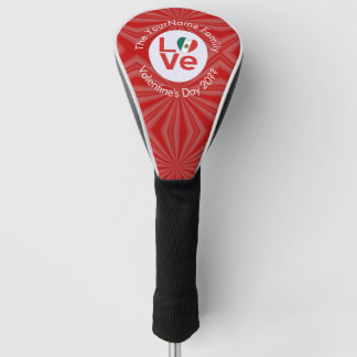 Persoonlijke Mexicaanse Rode LIEFDE Vlag Golfheadcover