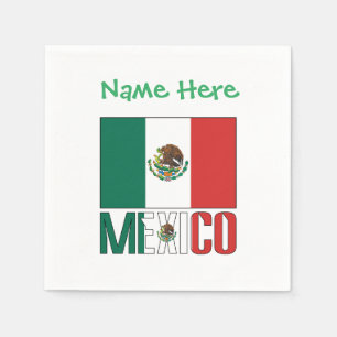 Persoonlijke Mexicaanse Vlag Feest Papier Servet