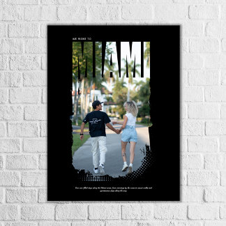 Persoonlijke Miami-reisposter Poster