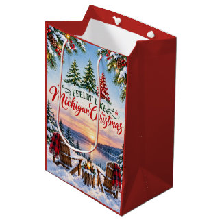 Persoonlijke Michigan Kerstmis Up North Medium Cadeauzakje