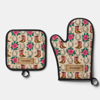 Persoonlijke Midwest Prinses designer Ovenwant & Pannenlap Set