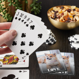 Persoonlijke Mijn Beste Vriend Foto Liefde Poot Pokerkaarten