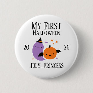 Persoonlijke Mijn Eerste Halloween-versiering Ronde Button 5,7 Cm