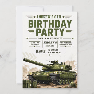 Persoonlijke Militair Tank Verjaardag Kaart