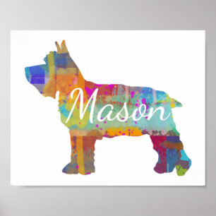 Persoonlijke mini Schnauzer Wall Art Home Decor Poster