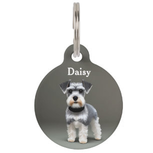 Persoonlijke Miniature Schnauzer Huisdierpenning
