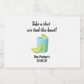 Persoonlijke minikaarten likeurfles etiket (Enkel label)