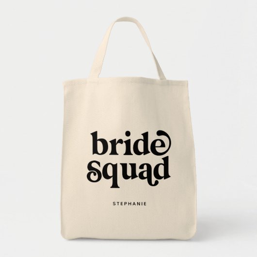 Persoonlijke minimale bride Squad-Canvas tas (Voorkant)