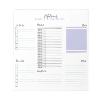 Persoonlijke Minimalistische Agenda Dagplanner Notitieblok