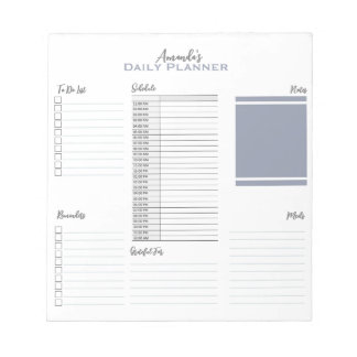 Persoonlijke Minimalistische Agenda Dagplanner Notitieblok