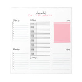 Persoonlijke Minimalistische Agenda Dagplanner Notitieblok