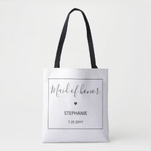 Persoonlijke Minimalistische Chic Bruidsmeisje Cad Draagtas