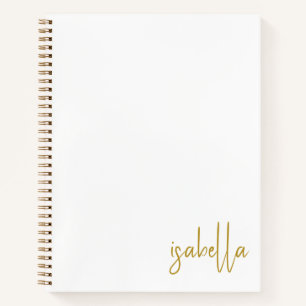 Persoonlijke Minimalistische Gouden Script Naam Sp Notitieboek