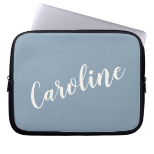 Persoonlijke minimalistische kalligrafie naam in b laptop sleeve
