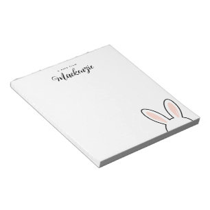 Persoonlijke Minimalistische Knuffel Konijn Oren P Notitieblok