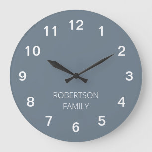 Persoonlijke Minimalistische Koelgrijze Wandklok Grote Klok