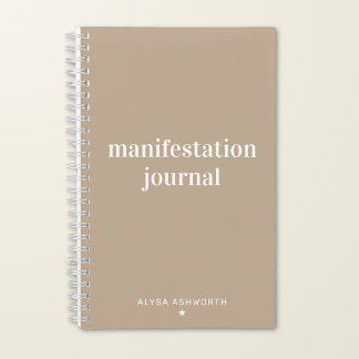 Persoonlijke Minimalistische Neutrale Manifestatie Notitieboek