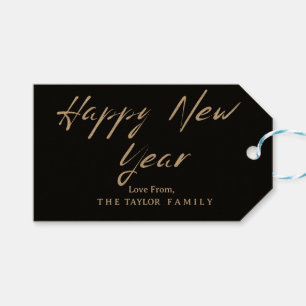 Persoonlijke minimalistische Nieuwjaarsvakantie va Cadeaulabel