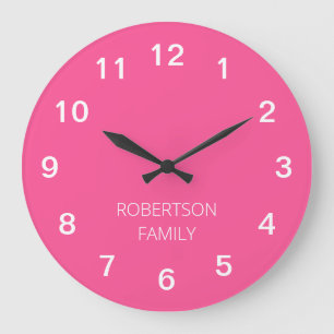 Persoonlijke Minimalistische Roze Wandklok Grote Klok
