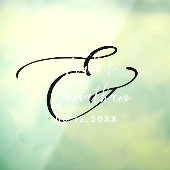 Persoonlijke Minimalistische Trouwdag in Zwart en  Raamsticker (Vel 3)