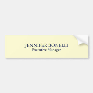Persoonlijke minimalistische voeg je naam creame k bumpersticker