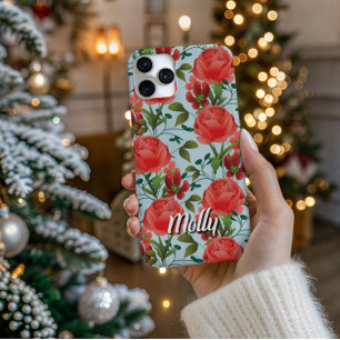 Persoonlijke Miss Molly Trailing Roos Phonehoes iPhone 16 Pro Hoesje