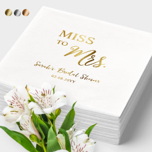 Persoonlijke Miss naar Mrs. Folie Bruidsdouche Servetten