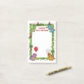 Persoonlijke Mitzvah met dinothema Post-it® Notes (Op bureau)