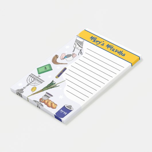 Persoonlijke Mitzvah-notities - Post-It-stijl 1 Post-it® Notes (Schuin)