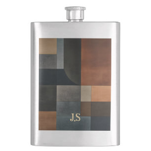 Persoonlijke Moderne Aardse Geometrische Hipflask Flacon