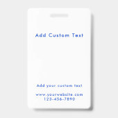 Persoonlijke moderne blauwe verloop aangepaste fot badge (Achterkant)