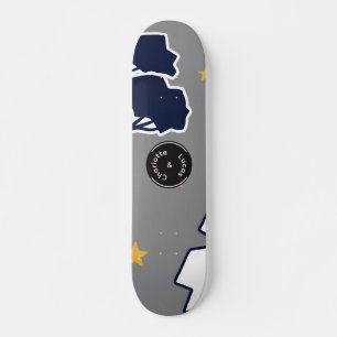 Persoonlijke moderne bosboom en ster skateboard